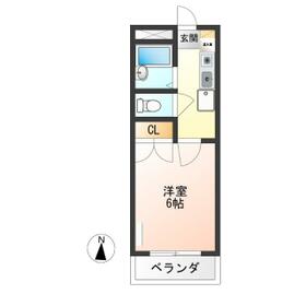 西川田第8レジデンスの間取り
