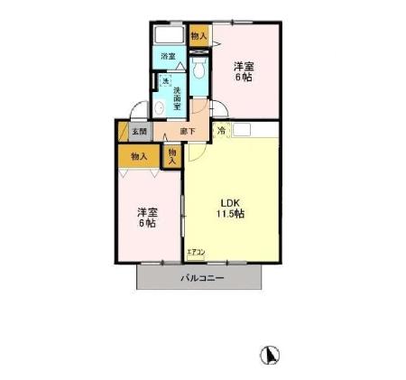 ヒルサイドコート 壱番館の間取り