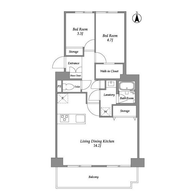 コンフォリア竹ノ塚ウエストの間取り