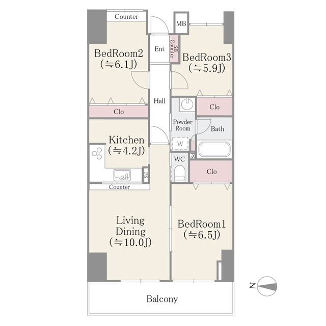 アビタシオン大島の間取り