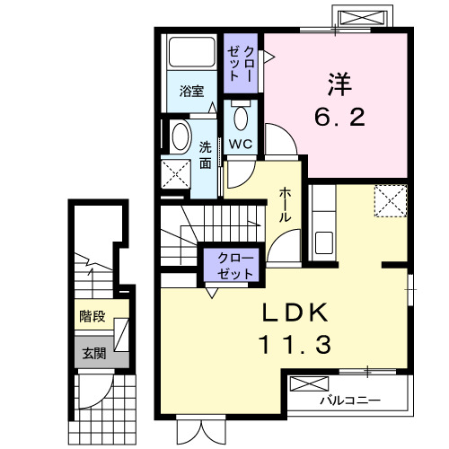 カーサ・モデルノEの間取り