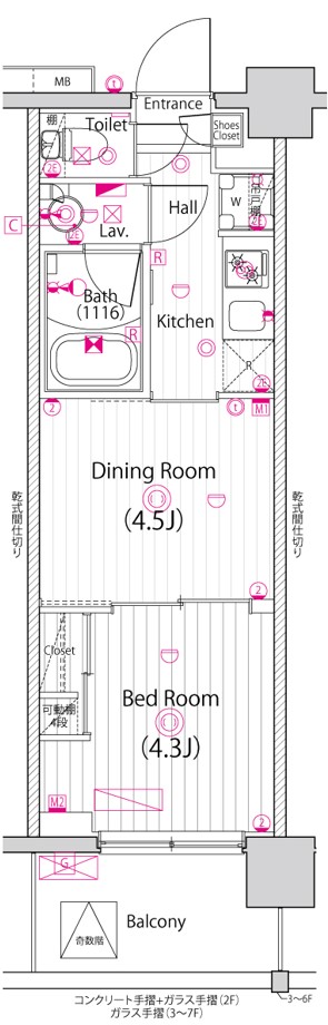 ガーラ・プレシャス四ツ木の間取り