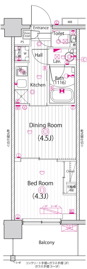 ガーラ・プレシャス四ツ木の間取り