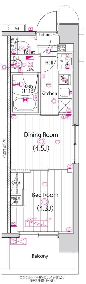 ガーラ・プレシャス四ツ木の間取り