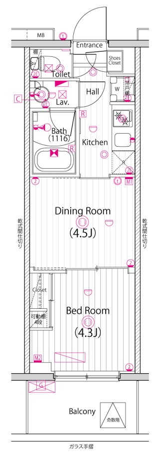 ガーラ・プレシャス四ツ木の間取り