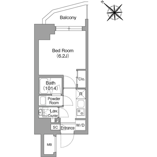 コンフォリア・リヴ横浜平沼の間取り