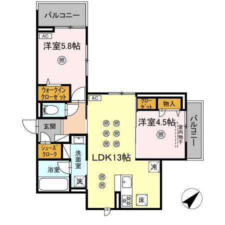 D-Residence光丘町A棟 A棟の間取り