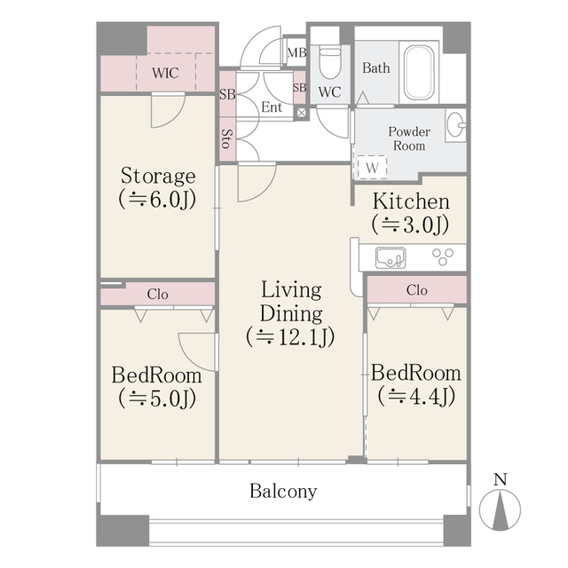 クレアールフレスカの間取り