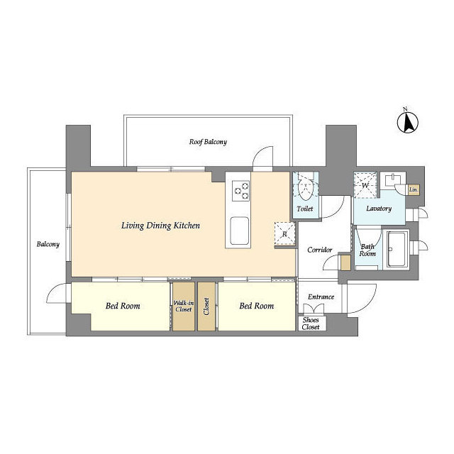 AIFLAT品川戸越パークサイドの間取り