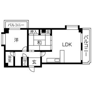 サンライフ花房の間取り