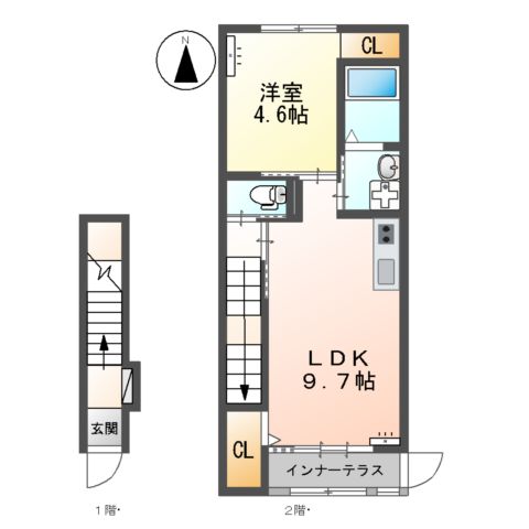 APGヴィラ徳倉Aの間取り