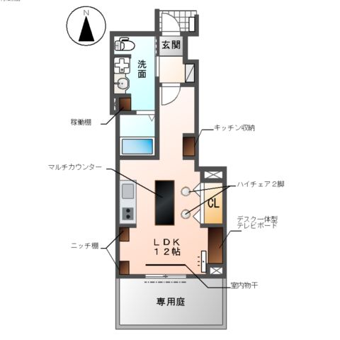 (仮)大治町三本木新築アパートの間取り