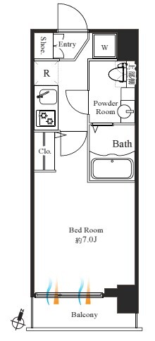GRAN PASEO神田駅前・0203号室の間取り