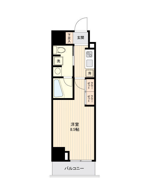 アジールコート雪が谷大塚・0902号室の間取り