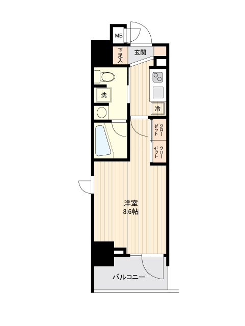 アジールコート雪が谷大塚・0903号室の間取り