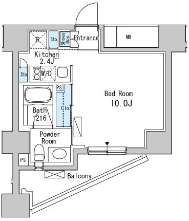 西五反田の完工年月(2010年2月)築の賃貸マンションの間取り