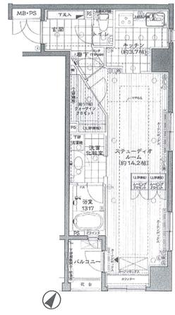 クオス銀座エスト・プルミエの間取り