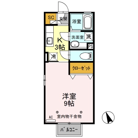 デジール Ⅱの間取り
