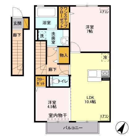 ジャルダンベール Bの間取り