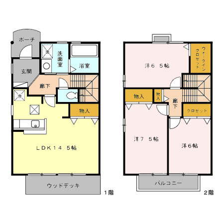 リビングタウン岩崎台 Bの間取り