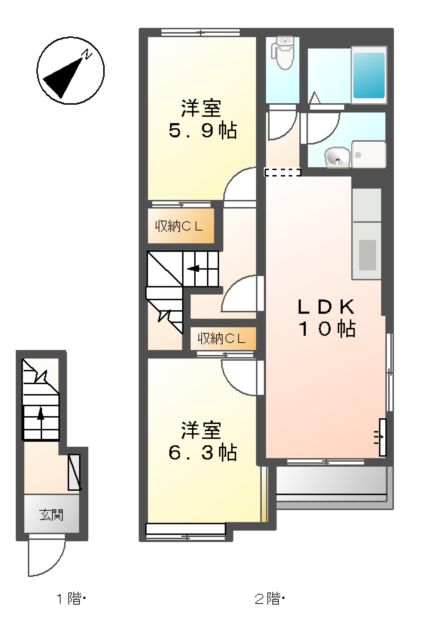 グレイス・トーン南安城の間取り