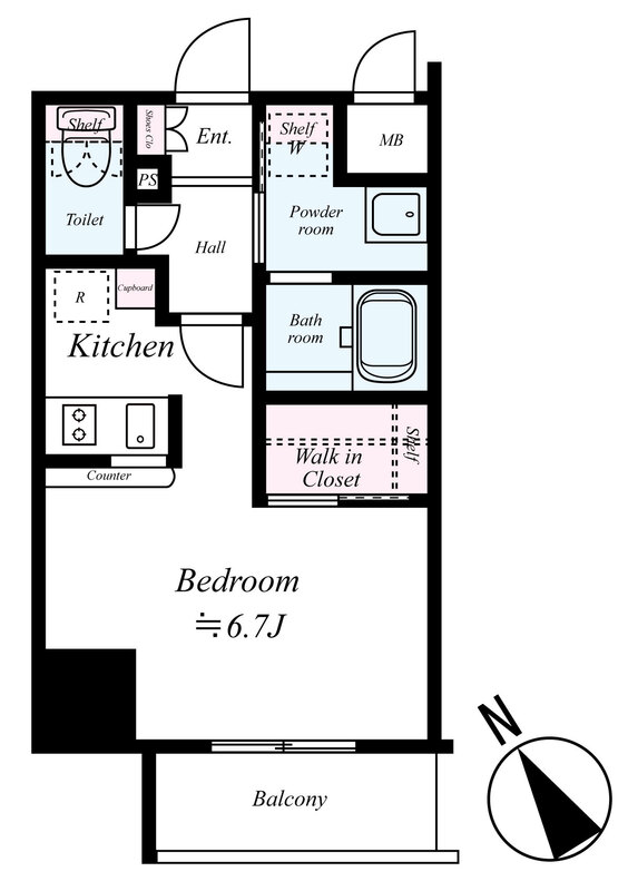 ハーモニーレジデンス東京イーストコア♯004の間取り