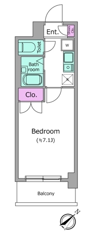北栄の完工年月(2005年2月)築の賃貸マンションの間取り