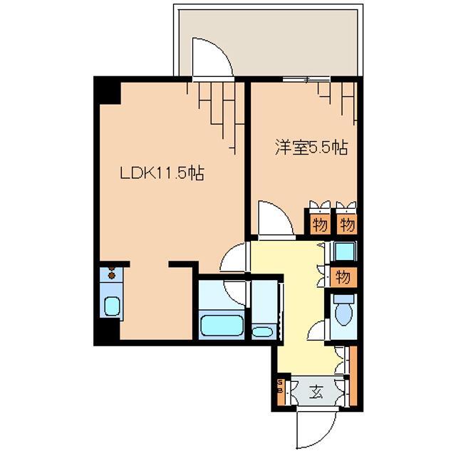 大塚の完工年月(2003年8月)築の賃貸マンションの間取り