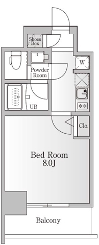 芝浦の完工年月(2016年1月)築の賃貸マンションの間取り