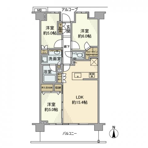 プラウド練馬春日町サンクアージュの間取り