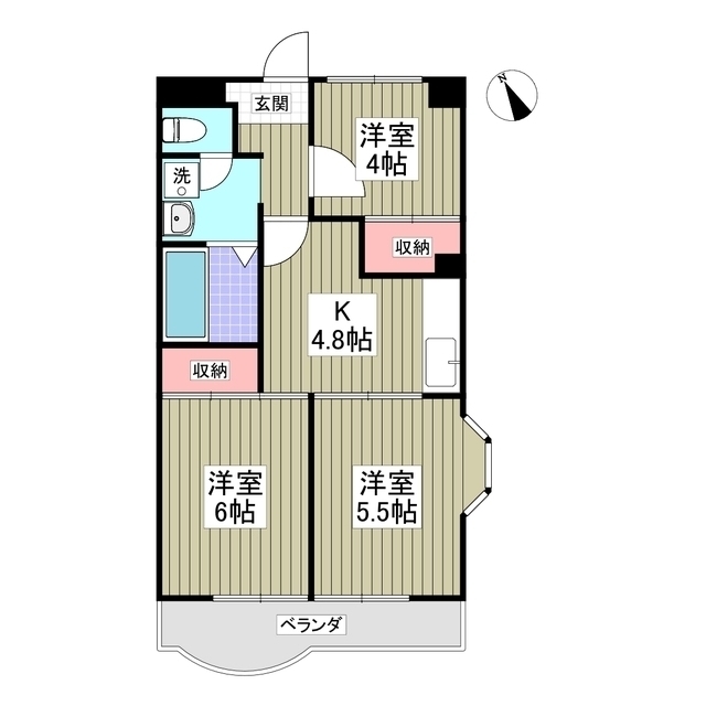 T.hamハイツ花園の間取り