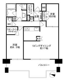グランドヒルズ三軒茶屋C棟の間取り