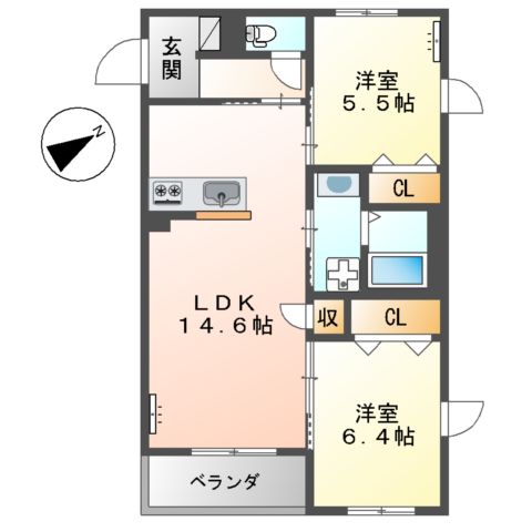 N’ s ARK（エヌズアーク）の間取り