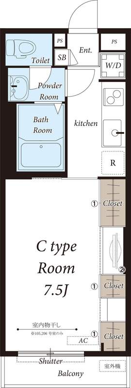 リブリ・シャトー・デ・ザール Ⅶの間取り