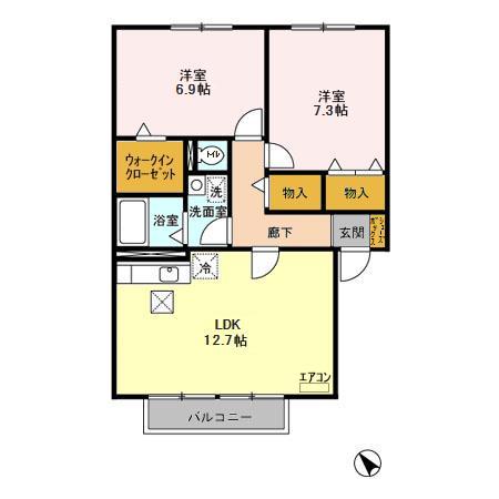 神栖町モンプチの間取り