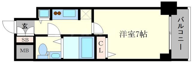 S-RESIDENCE難波Brillerの間取り