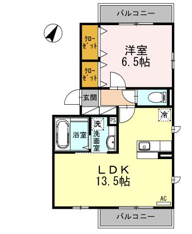 ブライトガーデン新磯野の間取り