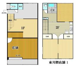 東月隈店舗の間取り