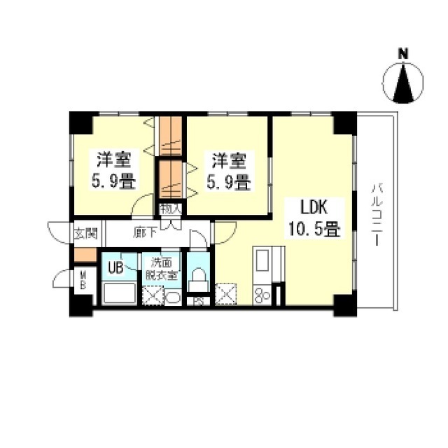 ラ・ファミリア豊中の間取り