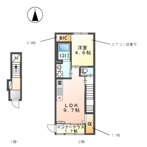Arte ricca(アルテリッカ)の間取り