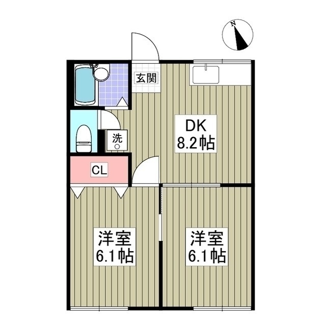 C.V.コーポの間取り
