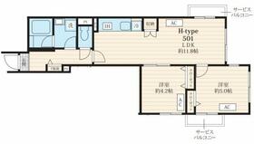フォセット池田山の間取り