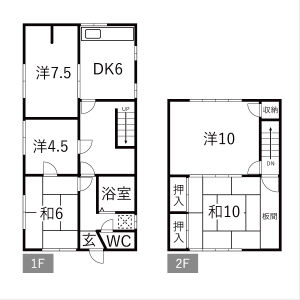 リノベーションハウス津島愛宕町【一戸建て】の間取り