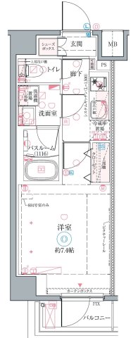 クレヴィスタ高砂Ⅱの間取り