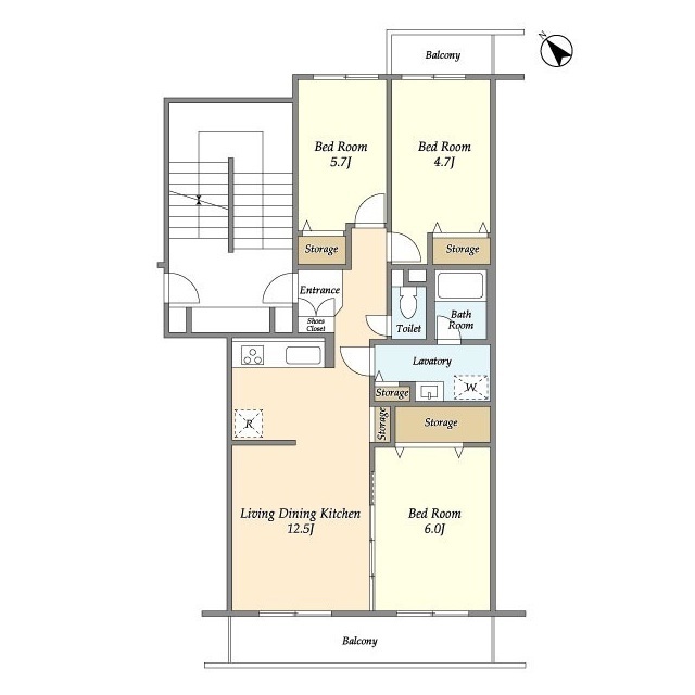 エスポワール松風台Ⅱ番館の間取り