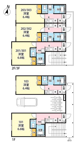 キャメル北越谷4の間取り