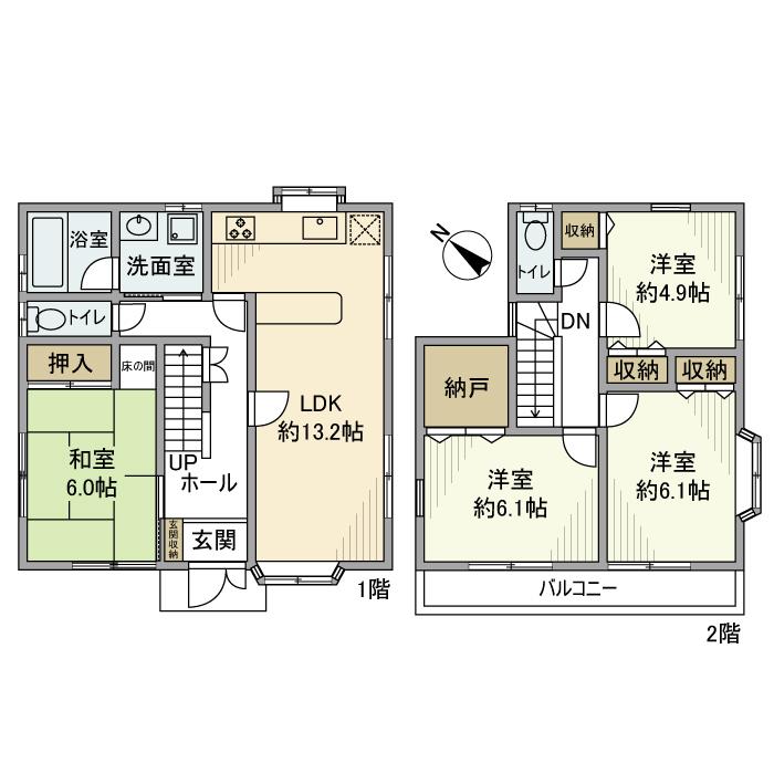 萱田戸建の間取り