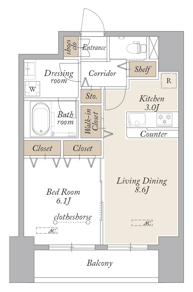 グランディアラフィーネの間取り