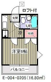 レジデンス波房(E-004)の間取り