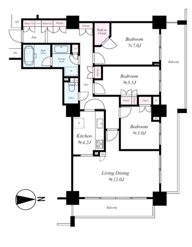 キャナルワーフタワーズの間取り